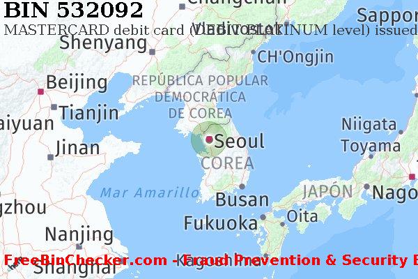 532092 MASTERCARD debit South Korea KR Lista de BIN