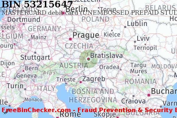 53215647 MASTERCARD debit Slovakia (Slovak Republic) SK বিন তালিকা