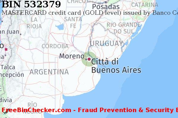 532379 MASTERCARD credit Argentina AR Lista BIN