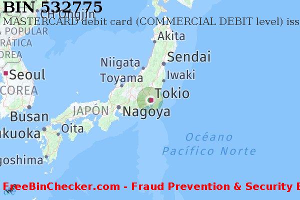 532775 MASTERCARD debit Japan JP Lista de BIN