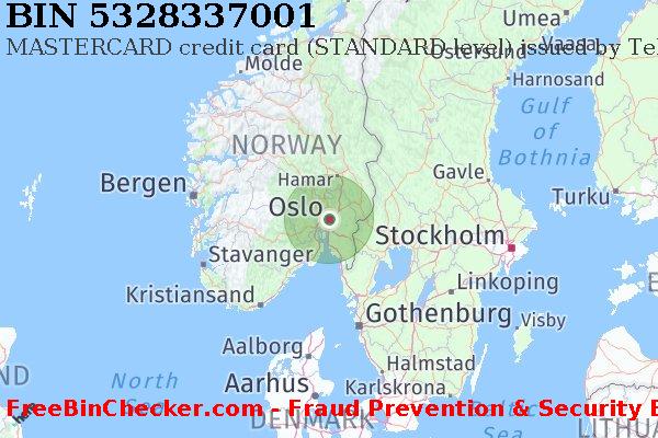 5328337001 MASTERCARD credit Norway NO BIN Danh sách