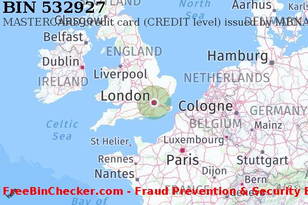 532927 MASTERCARD credit United Kingdom GB BIN List