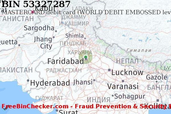 53327287 MASTERCARD debit India IN Список БИН