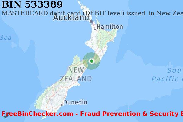 533389 MASTERCARD debit New Zealand NZ BIN List