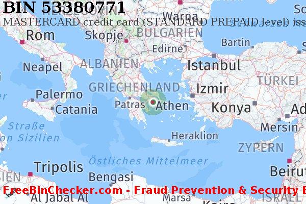 53380771 MASTERCARD credit Greece GR BIN-Liste