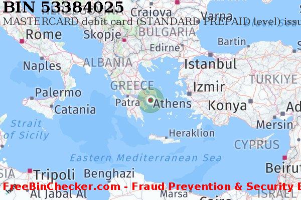 53384025 MASTERCARD debit Greece GR BIN Danh sách