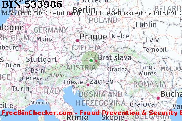 533986 MASTERCARD debit Austria AT বিন তালিকা