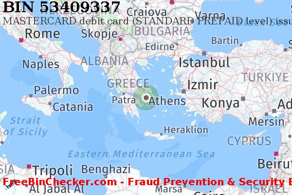53409337 MASTERCARD debit Greece GR Lista de BIN