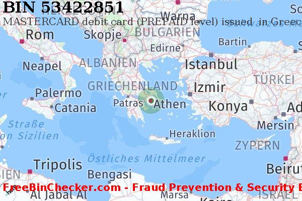 53422851 MASTERCARD debit Greece GR BIN-Liste