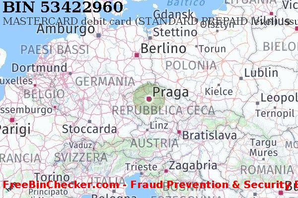 53422960 MASTERCARD debit Czech Republic CZ Lista BIN