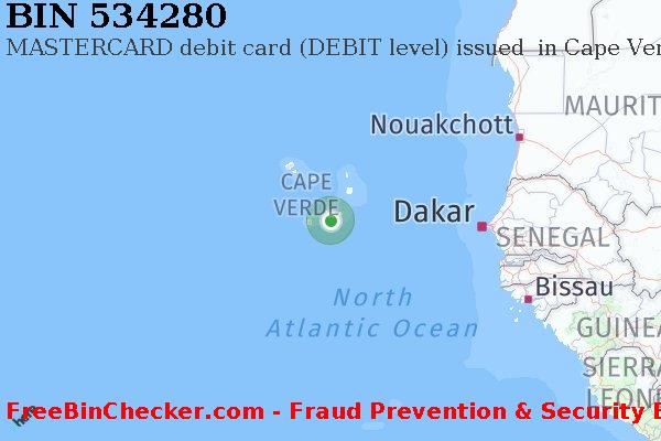534280 MASTERCARD debit Cape Verde CV BIN List