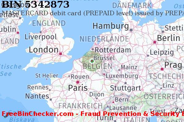 5342873 MASTERCARD debit Belgium BE BIN-Liste