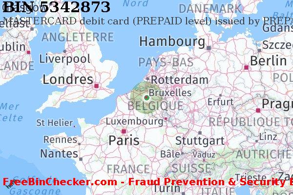 5342873 MASTERCARD debit Belgium BE BIN Liste 