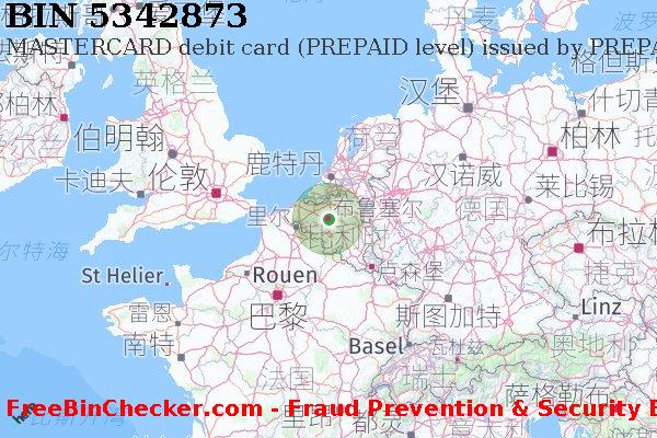 5342873 MASTERCARD debit Belgium BE BIN列表