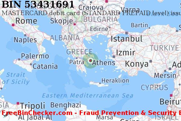 53431691 MASTERCARD debit Greece GR BIN List