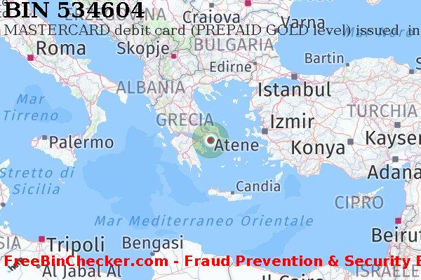 534604 MASTERCARD debit Greece GR Lista BIN