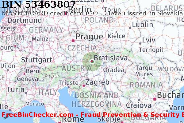 53463807 MASTERCARD credit Slovakia (Slovak Republic) SK BIN List