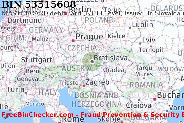 53515608 MASTERCARD debit Slovakia (Slovak Republic) SK BIN List