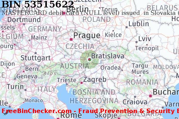 53515622 MASTERCARD debit Slovakia (Slovak Republic) SK বিন তালিকা