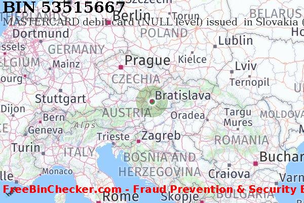 53515667 MASTERCARD debit Slovakia (Slovak Republic) SK BIN List
