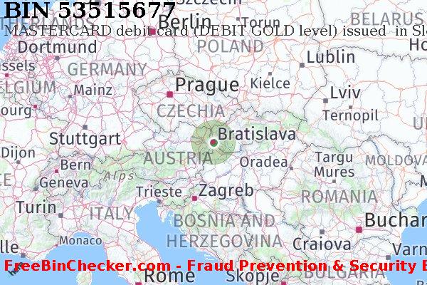 53515677 MASTERCARD debit Slovakia (Slovak Republic) SK বিন তালিকা