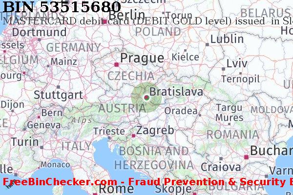 53515680 MASTERCARD debit Slovakia (Slovak Republic) SK BIN Lijst