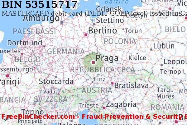 53515717 MASTERCARD debit Czech Republic CZ Lista BIN