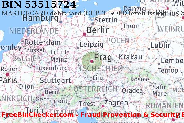 53515724 MASTERCARD debit Czech Republic CZ BIN-Liste