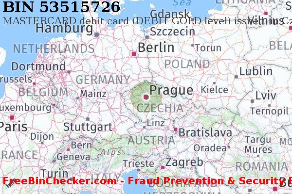 53515726 MASTERCARD debit Czech Republic CZ BIN List
