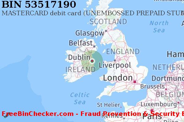 53517190 MASTERCARD debit Ireland IE BIN List
