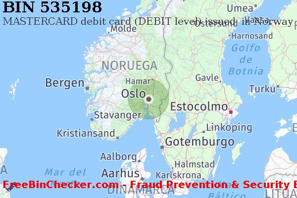 535198 MASTERCARD debit Norway NO Lista de BIN