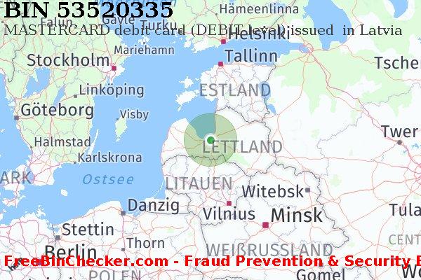 53520335 MASTERCARD debit Latvia LV BIN-Liste