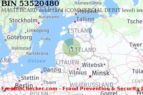53520480 MASTERCARD debit Latvia LV BIN-Liste