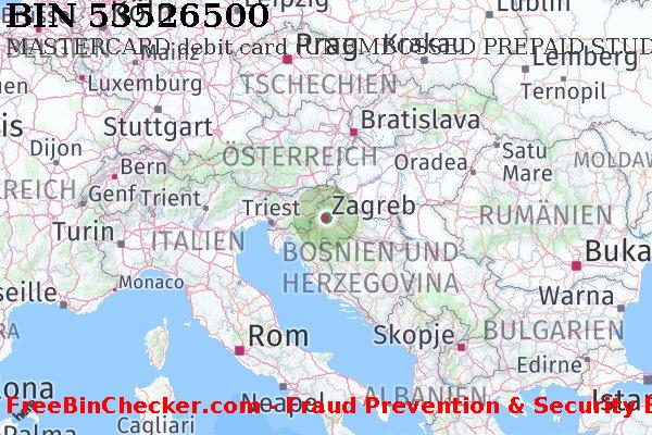53526500 MASTERCARD debit Croatia HR BIN-Liste