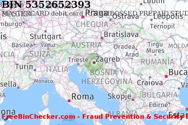 5352652393 MASTERCARD debit Croatia HR Lista de BIN