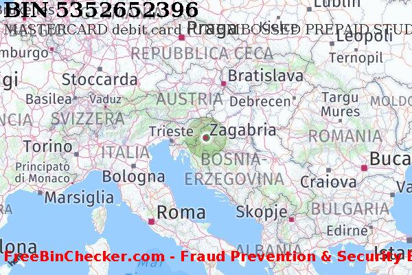 5352652396 MASTERCARD debit Croatia HR Lista BIN