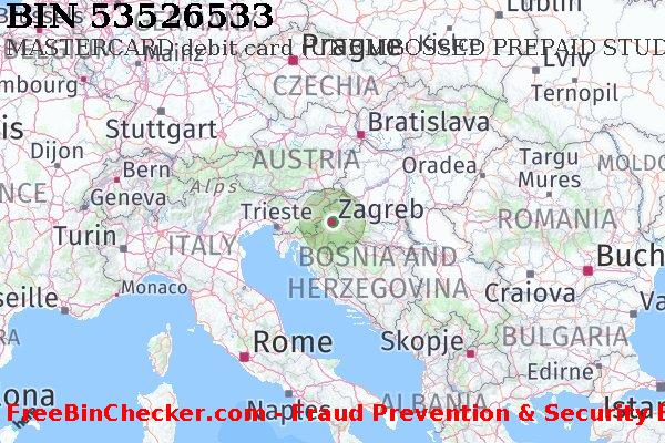 53526533 MASTERCARD debit Croatia HR Lista de BIN