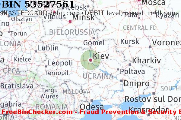 53527561 MASTERCARD debit Ukraine UA Lista BIN