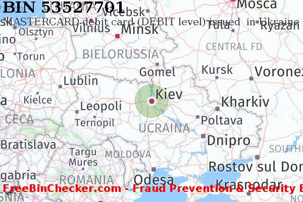 53527701 MASTERCARD debit Ukraine UA Lista BIN