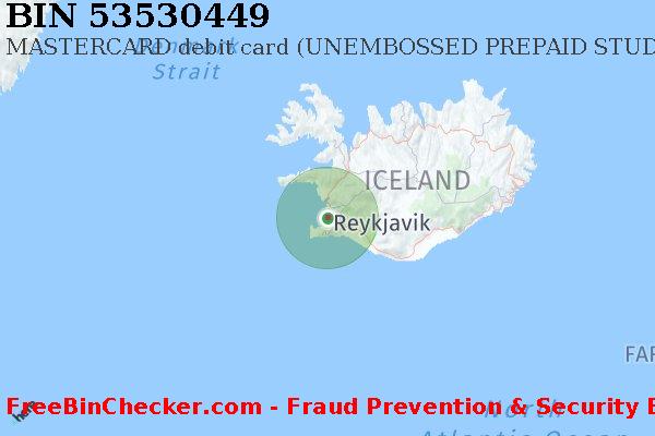 53530449 MASTERCARD debit Iceland IS बिन सूची