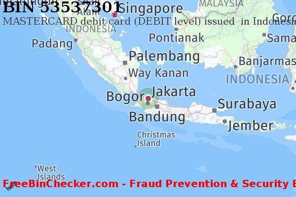 53537301 MASTERCARD debit Indonesia ID BIN List