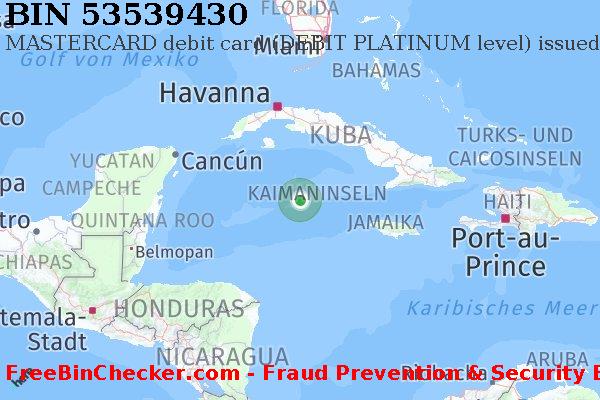 53539430 MASTERCARD debit Cayman Islands KY BIN-Liste