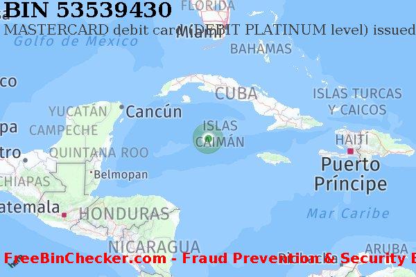 53539430 MASTERCARD debit Cayman Islands KY Lista de BIN