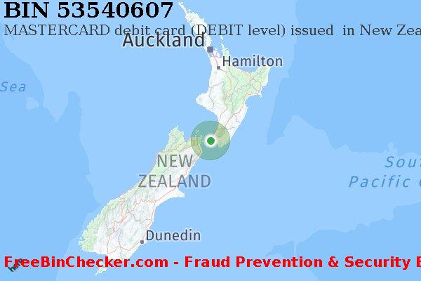 53540607 MASTERCARD debit New Zealand NZ BIN Lijst