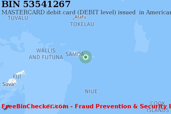 53541267 MASTERCARD debit American Samoa AS BIN List