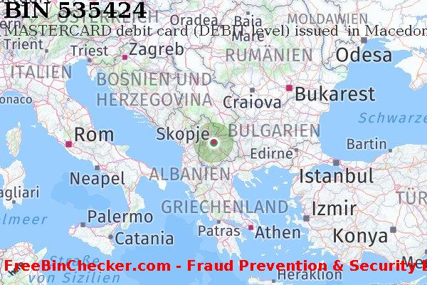 535424 MASTERCARD debit Macedonia MK BIN-Liste