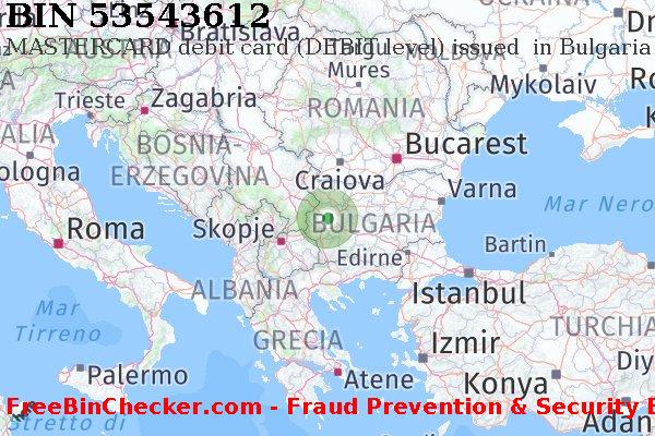 53543612 MASTERCARD debit Bulgaria BG Lista BIN