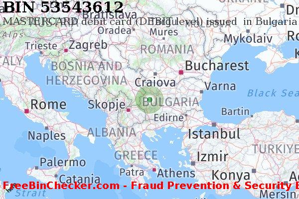 53543612 MASTERCARD debit Bulgaria BG BIN Lijst