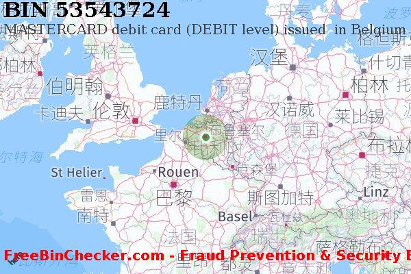 53543724 MASTERCARD debit Belgium BE BIN列表