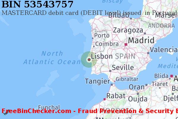 53543757 MASTERCARD debit Portugal PT BIN List